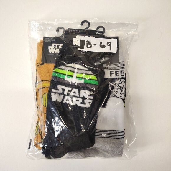 Star Wars C-3PO X-wing Starfighter Novelty Men Socks Set 3 Pair Size 6-12  NWT - Picture 4 of 4